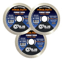 3 Disco Diamantado 105mm Fino Porcelanato P/ Bosch Makita