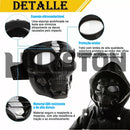 Mascara Full Face Skull Tactical Airsof Preto Lentes coloridas