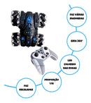 Carrinho De Controle Remoto Inteligente 9 Funções Rápido 360 Cor Preto Toy King