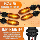 Kit 4 Pisca Seta Led Cb 250 Twister  Cg Titan 160 150 Preto Esquerdo/direito