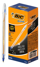 Caneta Bic Cristal Ponta Fina 0.8mm Azul Caixa C/ 25 Cor do exterior Transparente