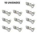 Kit 10 Dobradiças Com Amortecedor 35mm Reta P/ Armário Porta