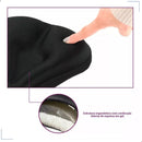 Capa Gel Banco Selim Assento Bike Pedal Pulse Almofada Forro Ajustável Regulável Anatômica Ciclismo Bicicleta Spinning Bmx Cor Preto