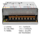 Fonte Chaveada 12v 50a Bivolt 600w P/ Fita Led Som Cftv