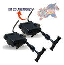 Kit 4 Beyblade Metal Led + Lançador + Arena Azul/vermelho