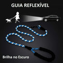 Guia De Passeio Para Cachorro Pequeno Porte 1.20m Premium Cor Azul