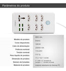 Extensão Tomada Filtro De Linha Com Fusível -  Preto 127/220V