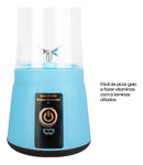 Mini Liquidificador Portatil Shake Juice Cup + Cabo Usb Cor Azul