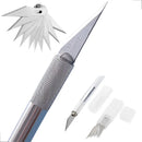 Kit Estilete Bisturi Precisão Profissional Corte Lâminas Aço