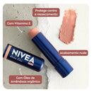 NIVEA Hidratante Labial Hidra Color 2 em 1 Nude 4,8g