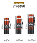 Garrafa Térmica Inox 1000ml Squeeze Camping Vedação Água Cor Azul