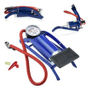 Bomba Ar Pedal Alta Pressão Encher Pneu Bicicleta Moto Carro Jack Acessorios Cor Azul