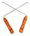 Dual Rod + Pêndulo Modelo P-05 Em Madeira Para Radiestesia Cor Marrom