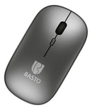 Mouse Sem Fio Recarregável Bluetooth Para PC Notebook Cor Cinza