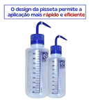 Pisseta Plástica Graduada Nalgon De 500ml De Bico Curvo Copo