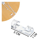 Kit 60 Clips Organizador Fixador De Fios Parede Adesivo Cabo Cor Transparente