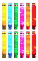 12 Poptube Com Led Tubo Fidget Tube Toys Pop It Cor Colorido