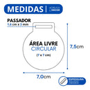 Medalha Acrílico Kit 100 Un - 7cm 2mm C/ Fita Azul & Amarela