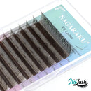 Cílios Nagaraku Fios Y Marrom Volume Brasileiro 0.07 D Mix 8/14mm Cor Marrom