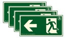 Kit 4 Placas Fotoluminescentes Saida A Esquerda S2