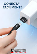 Adaptador Plug Usb C Fêmea Para Usb Macho Ultra Rápido Marca Chrome Technology