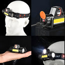 Lanterna Cabeca Testa Capacete C/ Foco Recarregavel Usb, Led Cor da lanterna Branco Cor da luz Branco